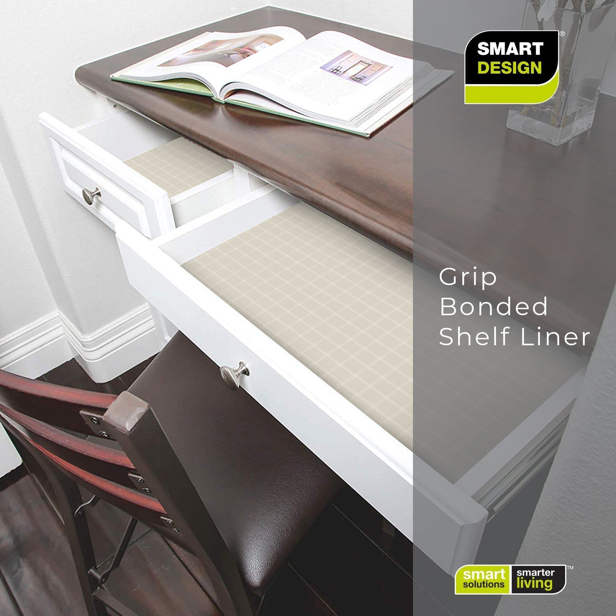 Bonded Grip Shelf Liner - 12 Inch x 10 Feet - Non-Adhesive